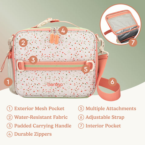 Bentgo Kids lunch bag double insulated compartment preserves meals longer.