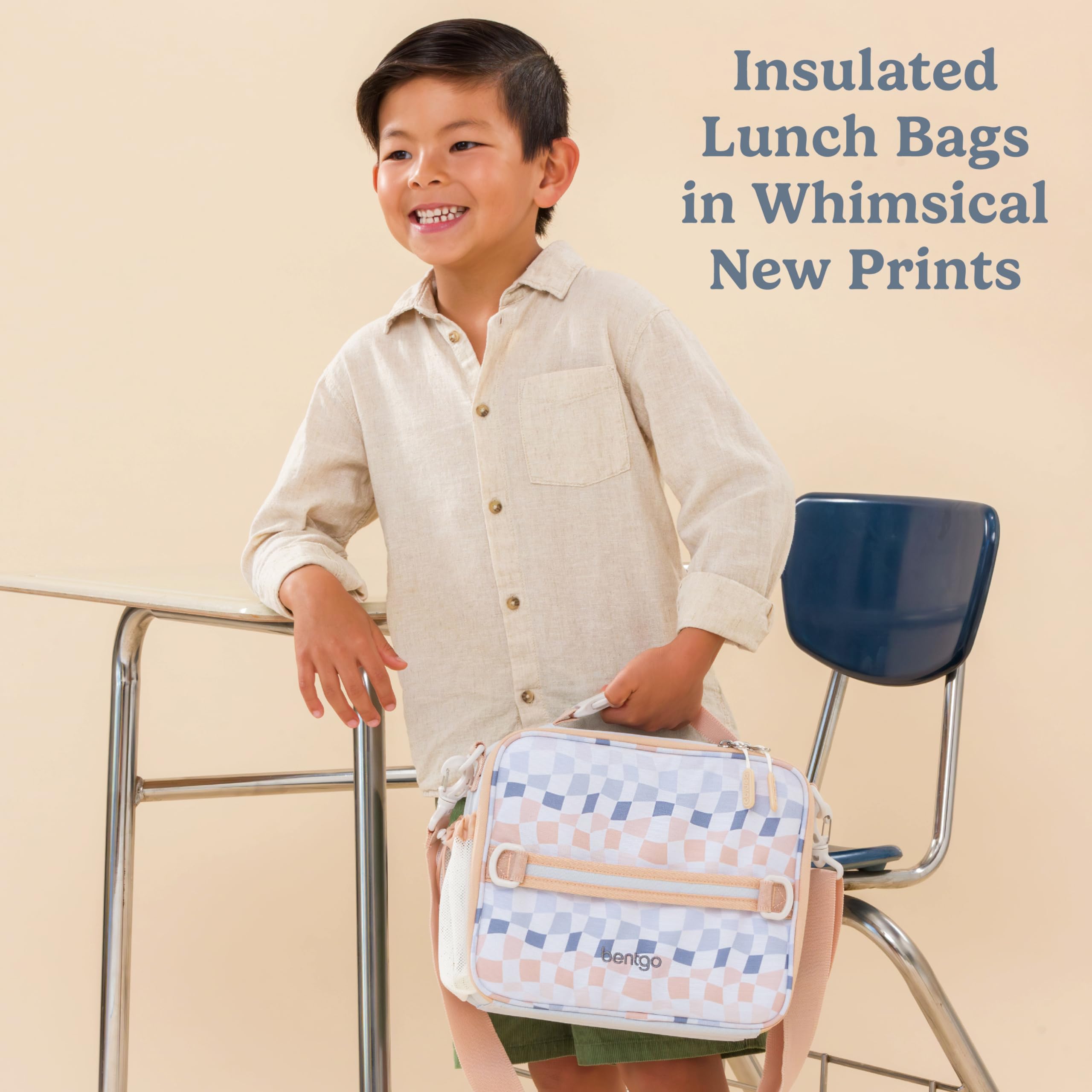 Bentgo Kids insulated bag shows double-wall insulation for longer-lasting lunches.