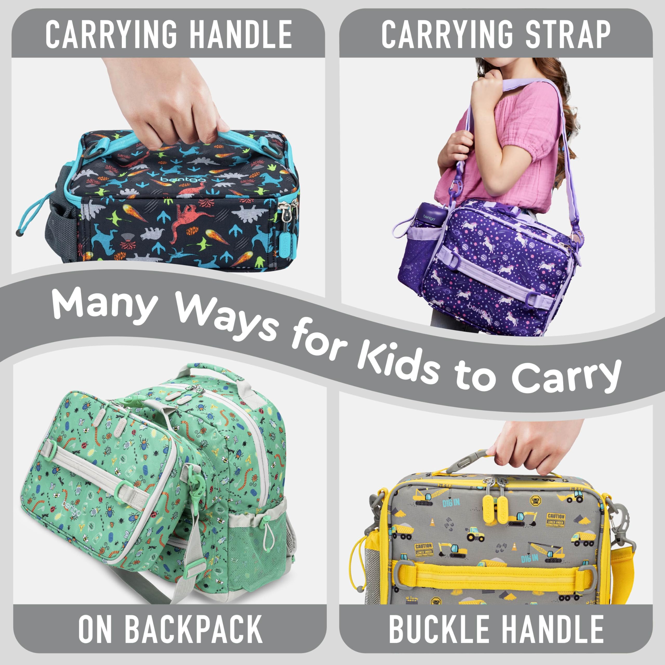 Bentgo Kids Lunch Bag durable water-resistant fabric.