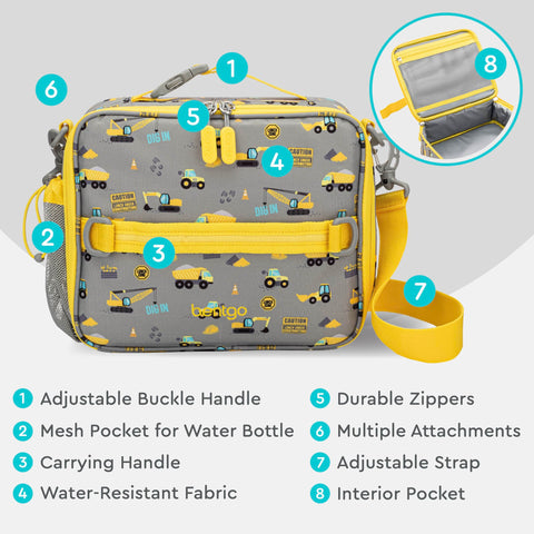 Bentgo Kids Lunch Bag easy-to-clean interior after school.