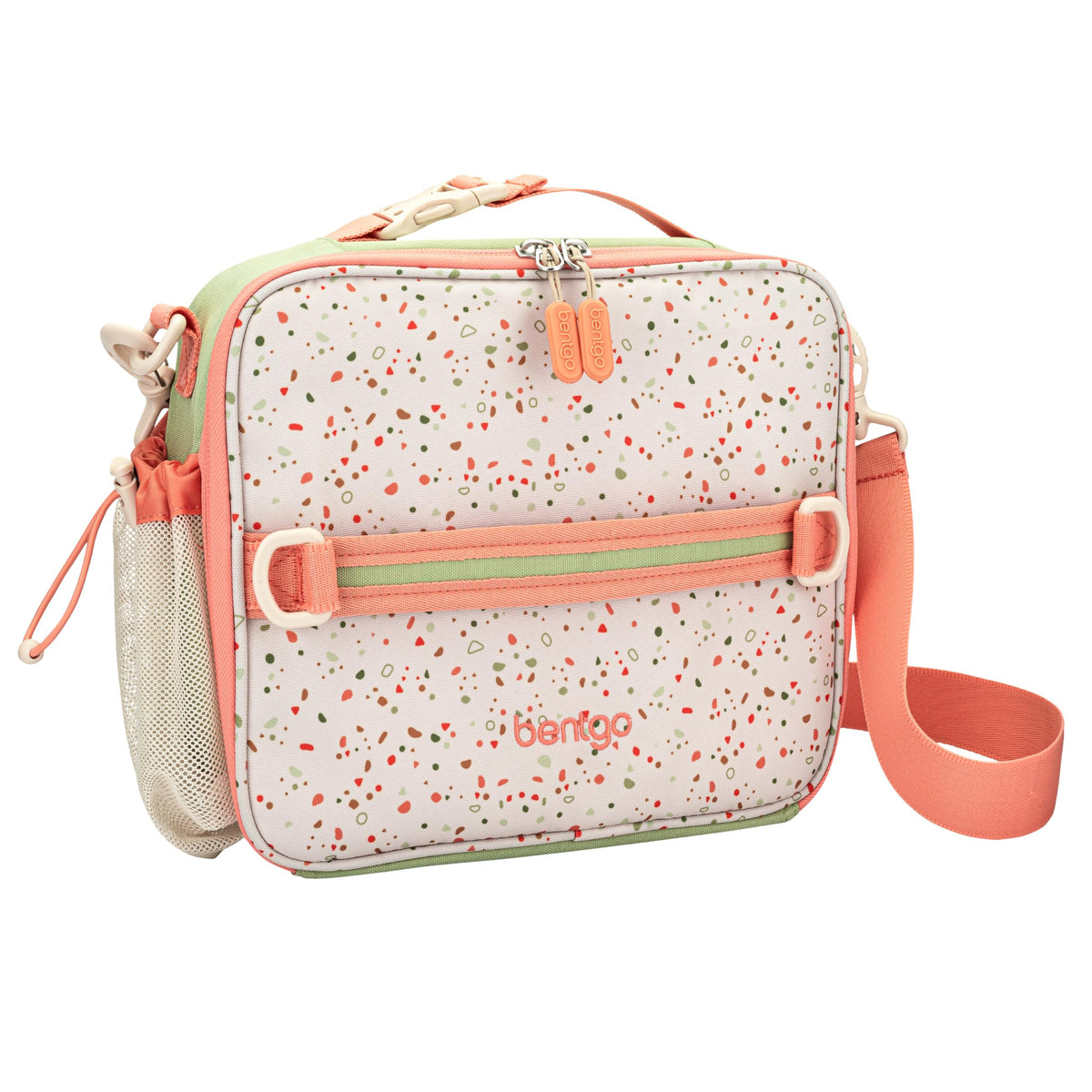 Bentgo Kids lunch bag geo speckle print keeps snacks organized on the go.