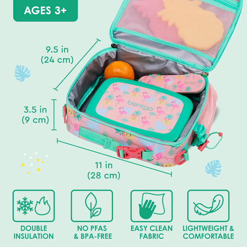 Bentgo Kids Lunch Bag insulated compartment keeps meals cool on the go