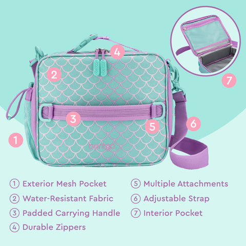 Bentgo Kids Mermaid interior compartment organized for meals and snacks