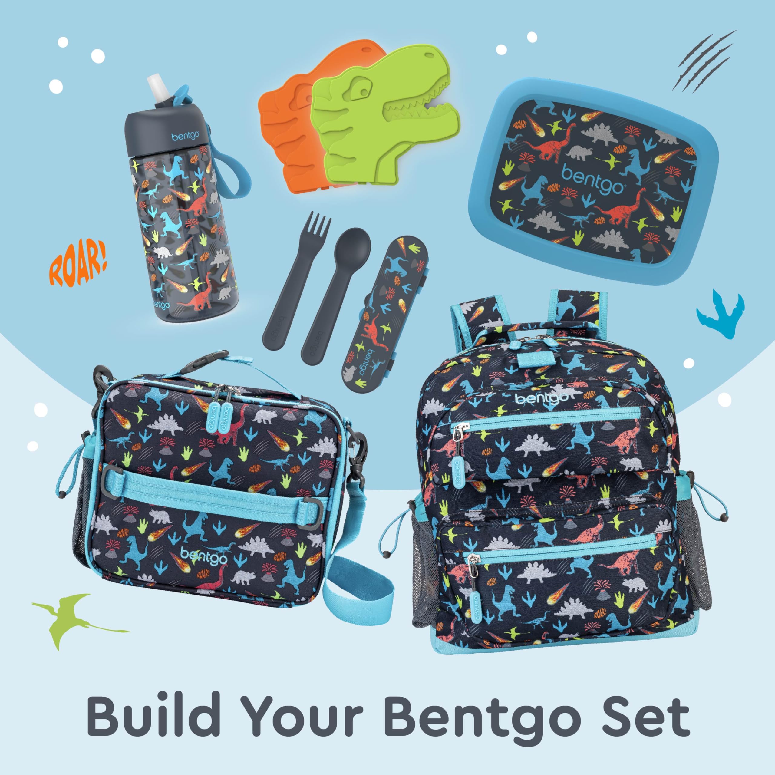 Bentgo Kids bag offers multiple carry options with handle, strap, and attachable buckle.