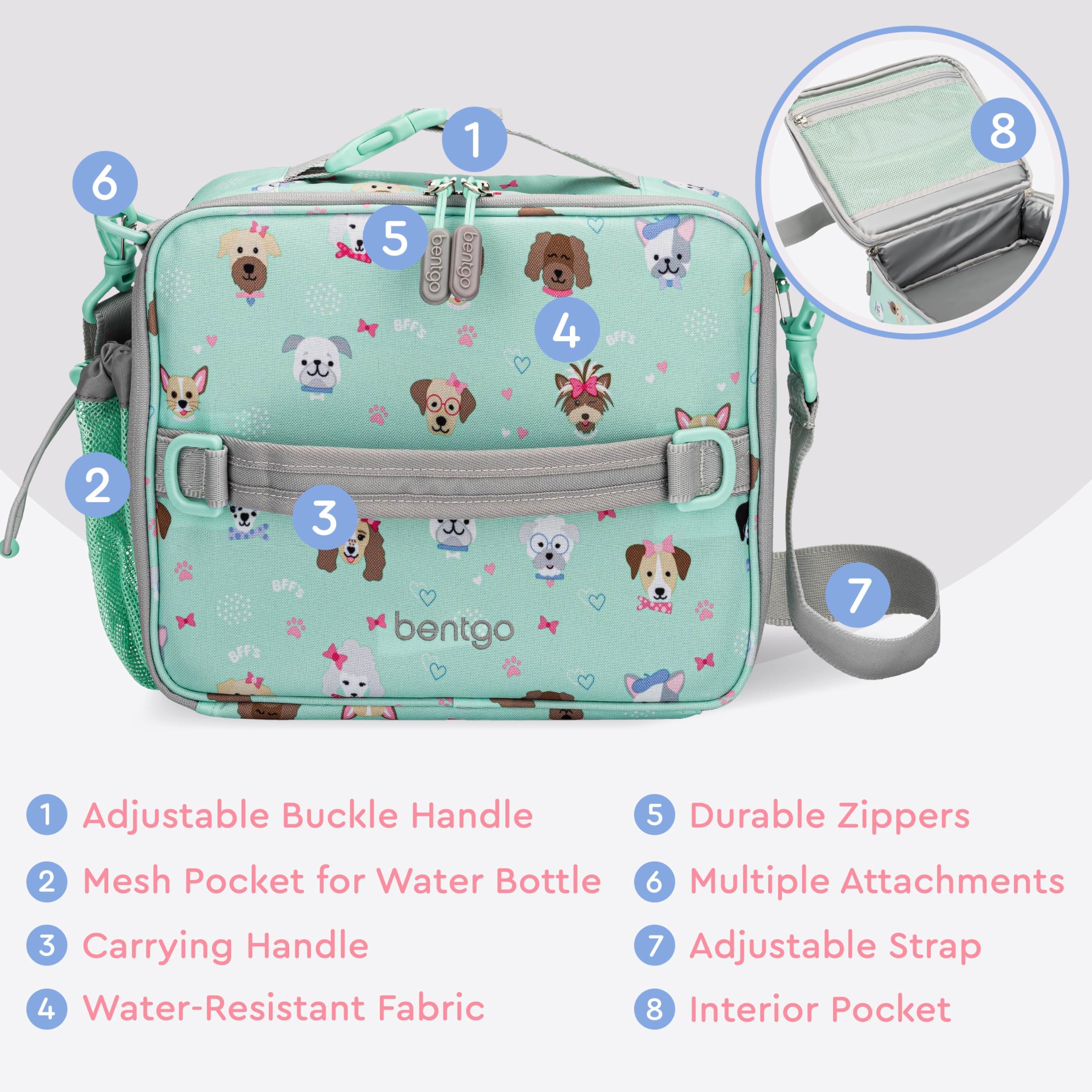 Bentgo Kids Lunch Bag offers multiple carry options for comfort