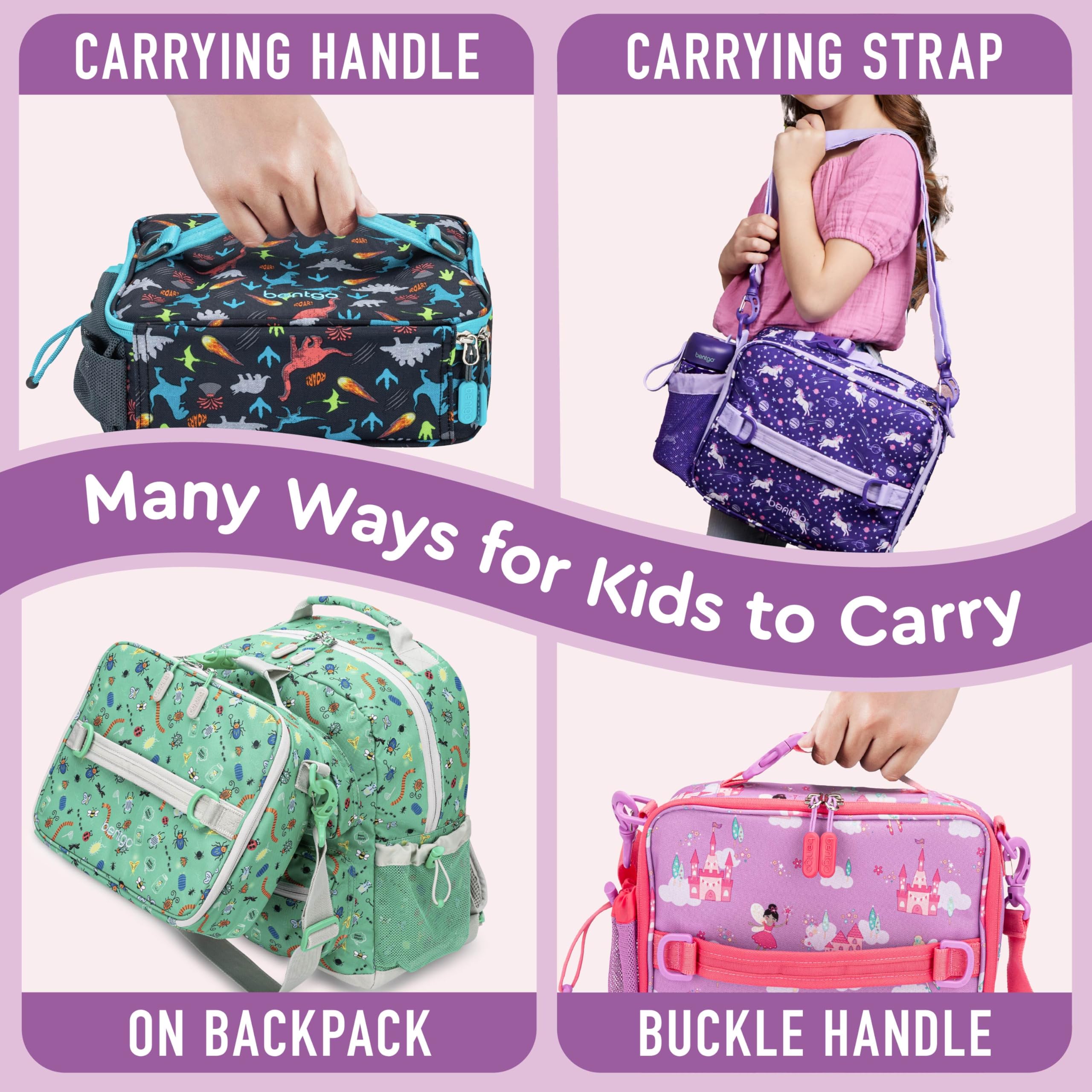 Bentgo Kids Lunch Bag padded-compartment protects contents on the go.