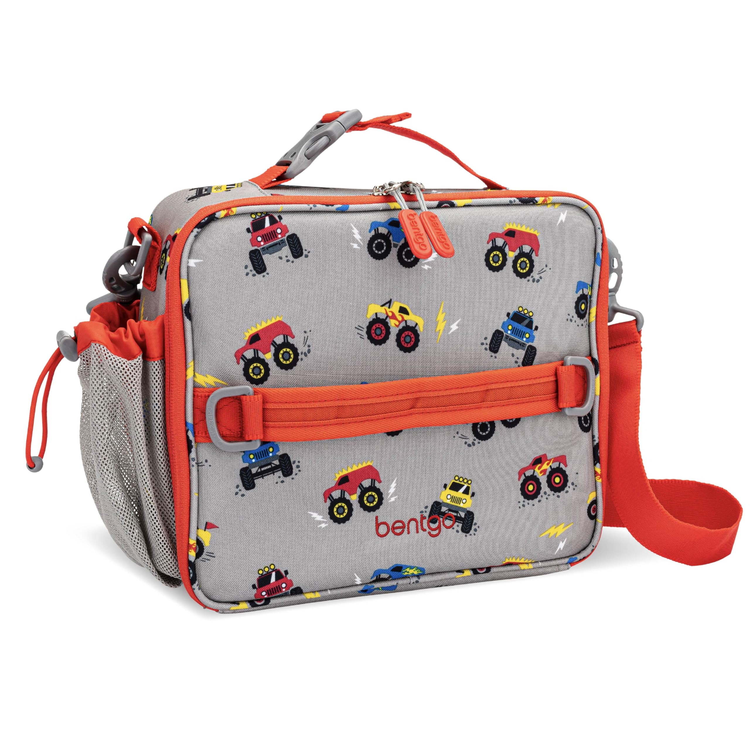 Bentgo Kids Lunch Bag trucks exterior with a sturdy handle for easy transport