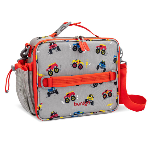 Bentgo Kids Lunch Bag trucks exterior with a sturdy handle for easy transport