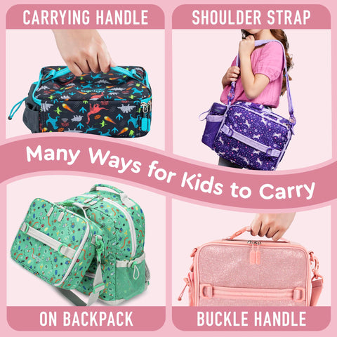 Bentgo Kids lunch bag water bottle pocket keeps drinks organized