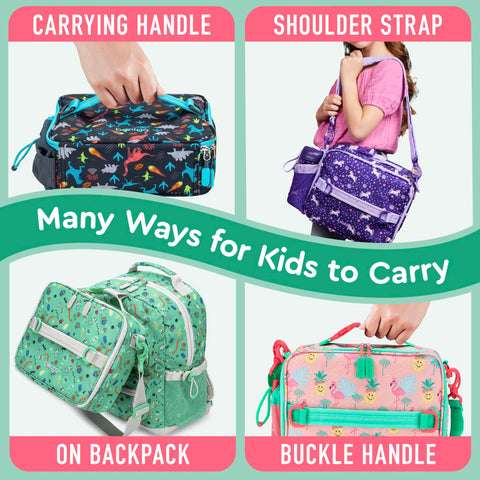 Bentgo Kids Lunch Bag water-resistant fabric withstands spills and daily wear