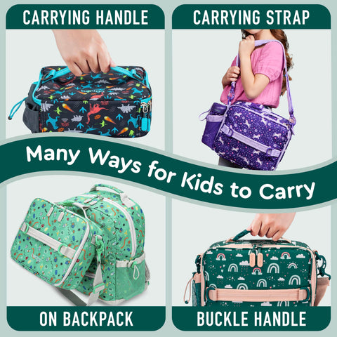 Bentgo Kids Lunch Bag zipper detail designed for small hands.