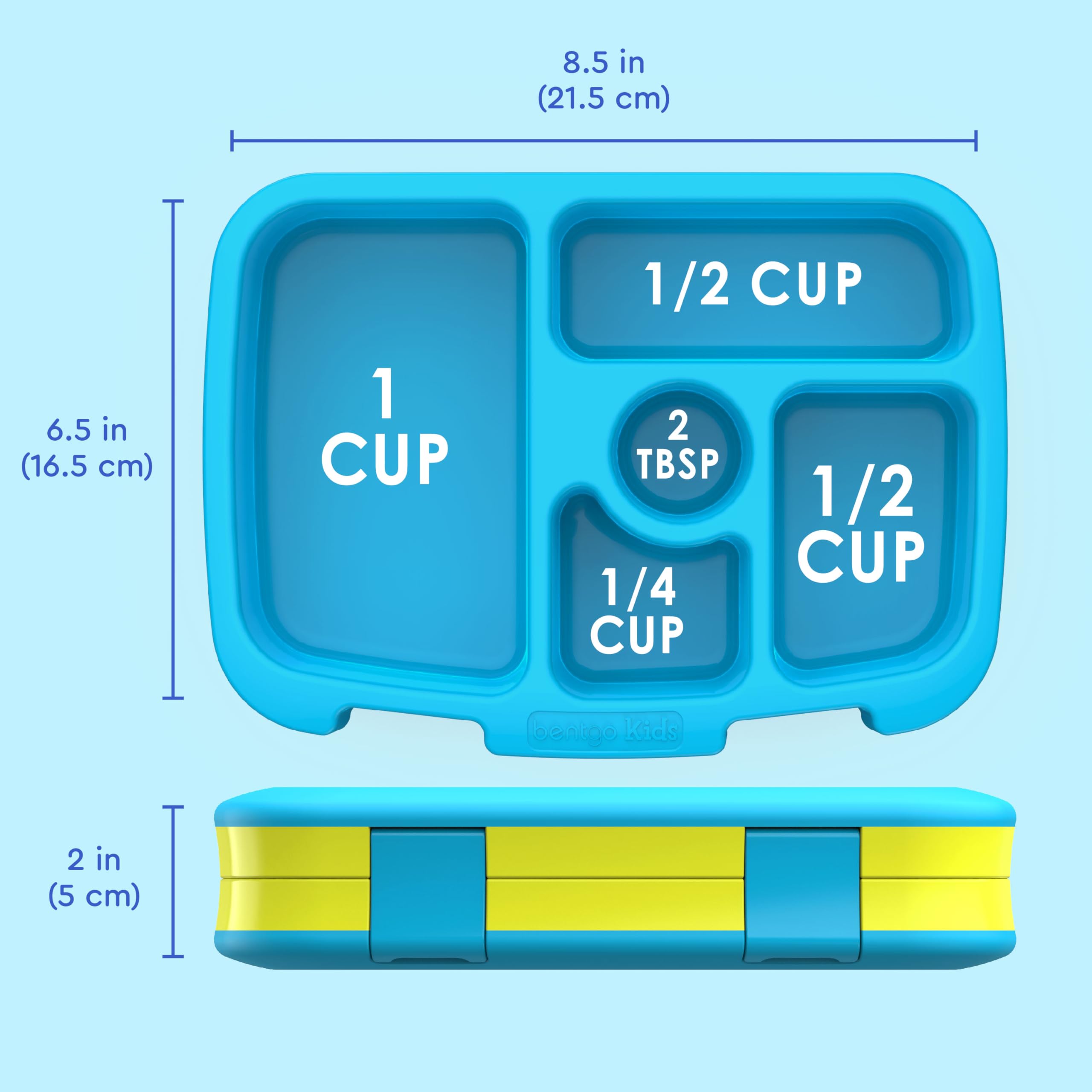 Bentgo Kids two kid-friendly latches secure the lid.