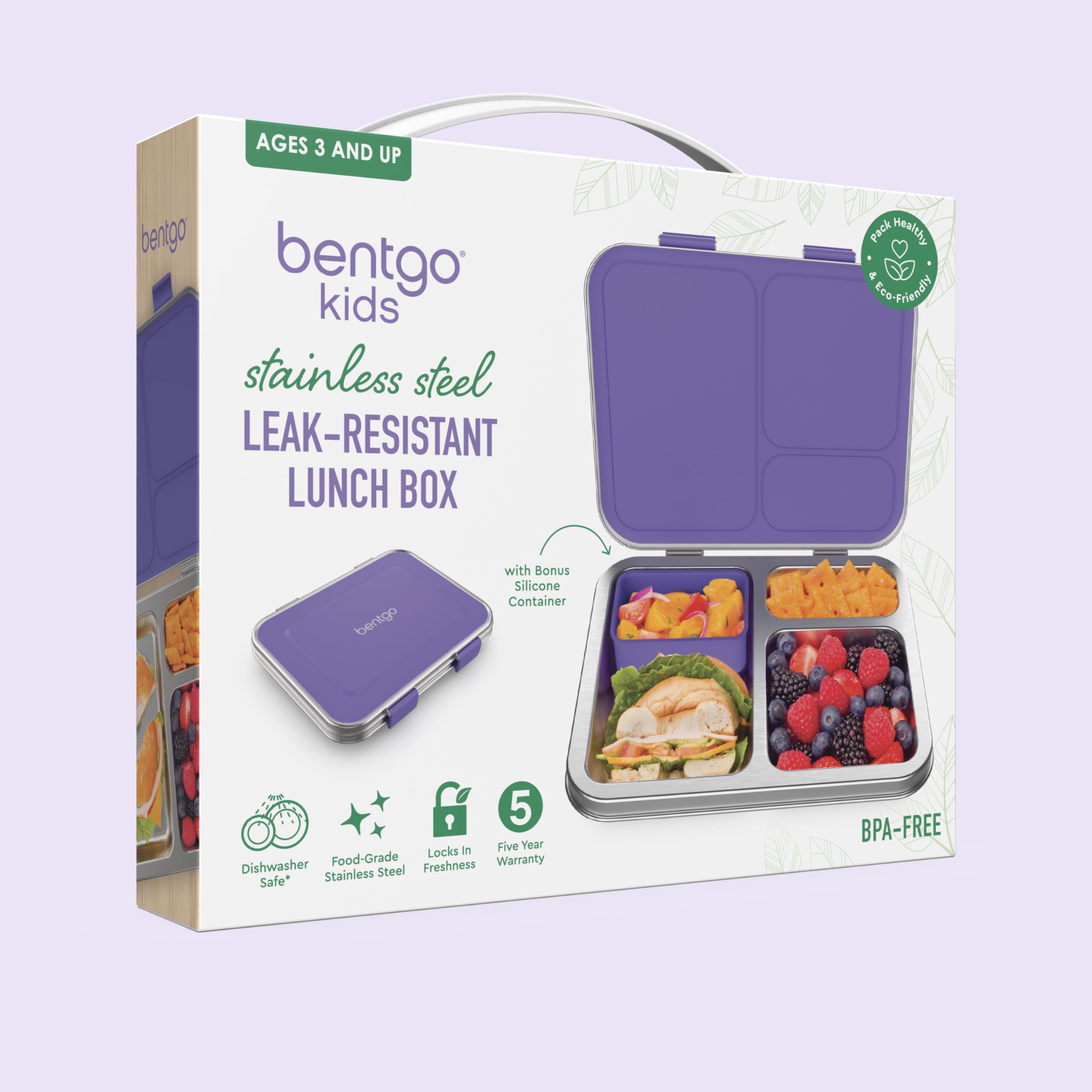 Bentgo Kids purple design appeals to kids and parents.