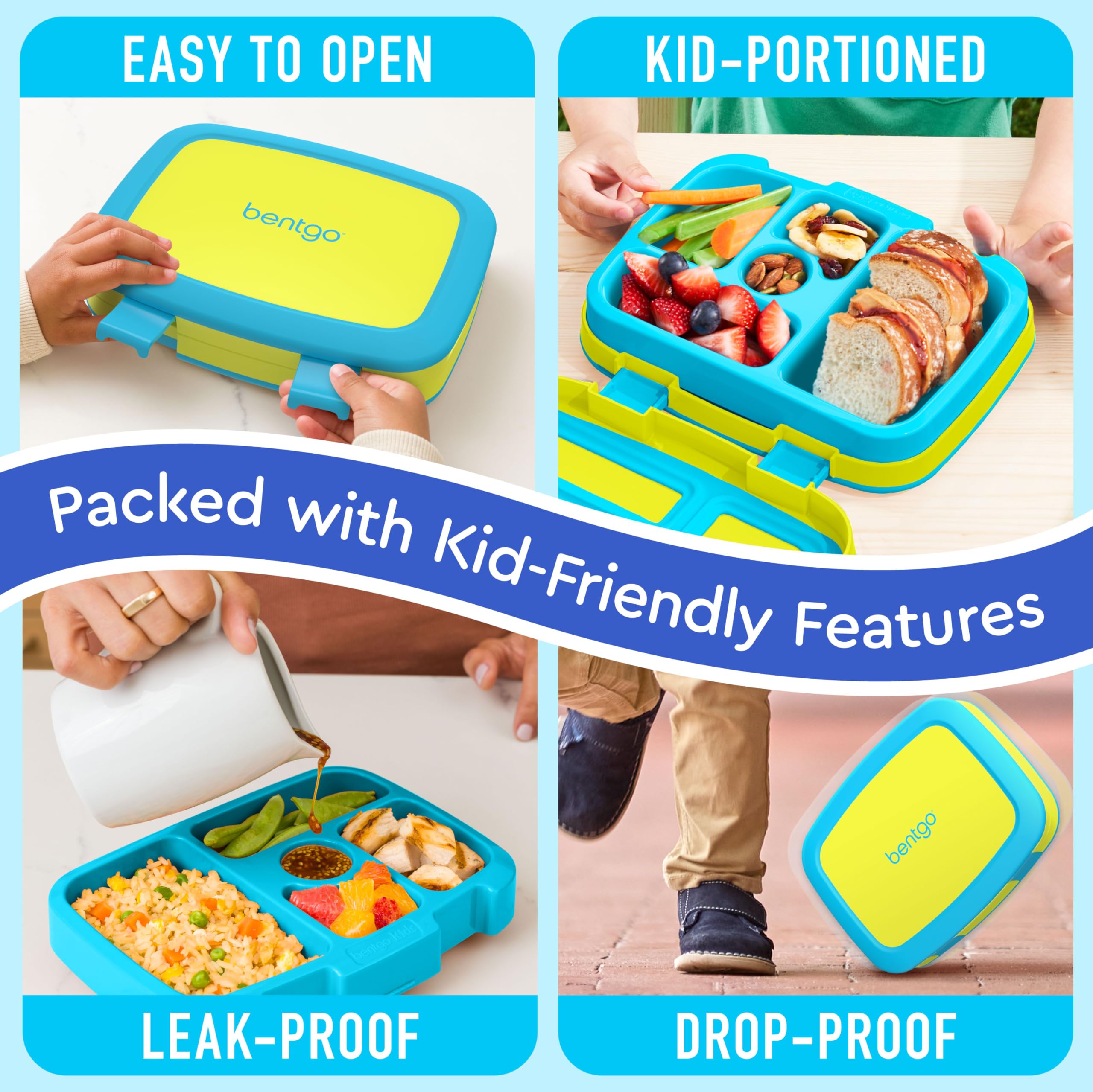 Bentgo Kids removable tray heats meals safely in the microwave.