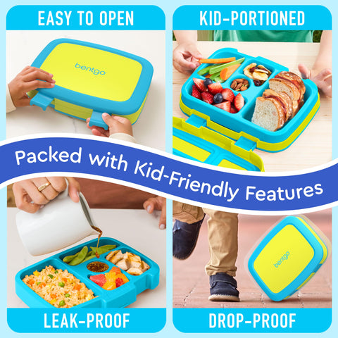 Bentgo Kids removable tray heats meals safely in the microwave.