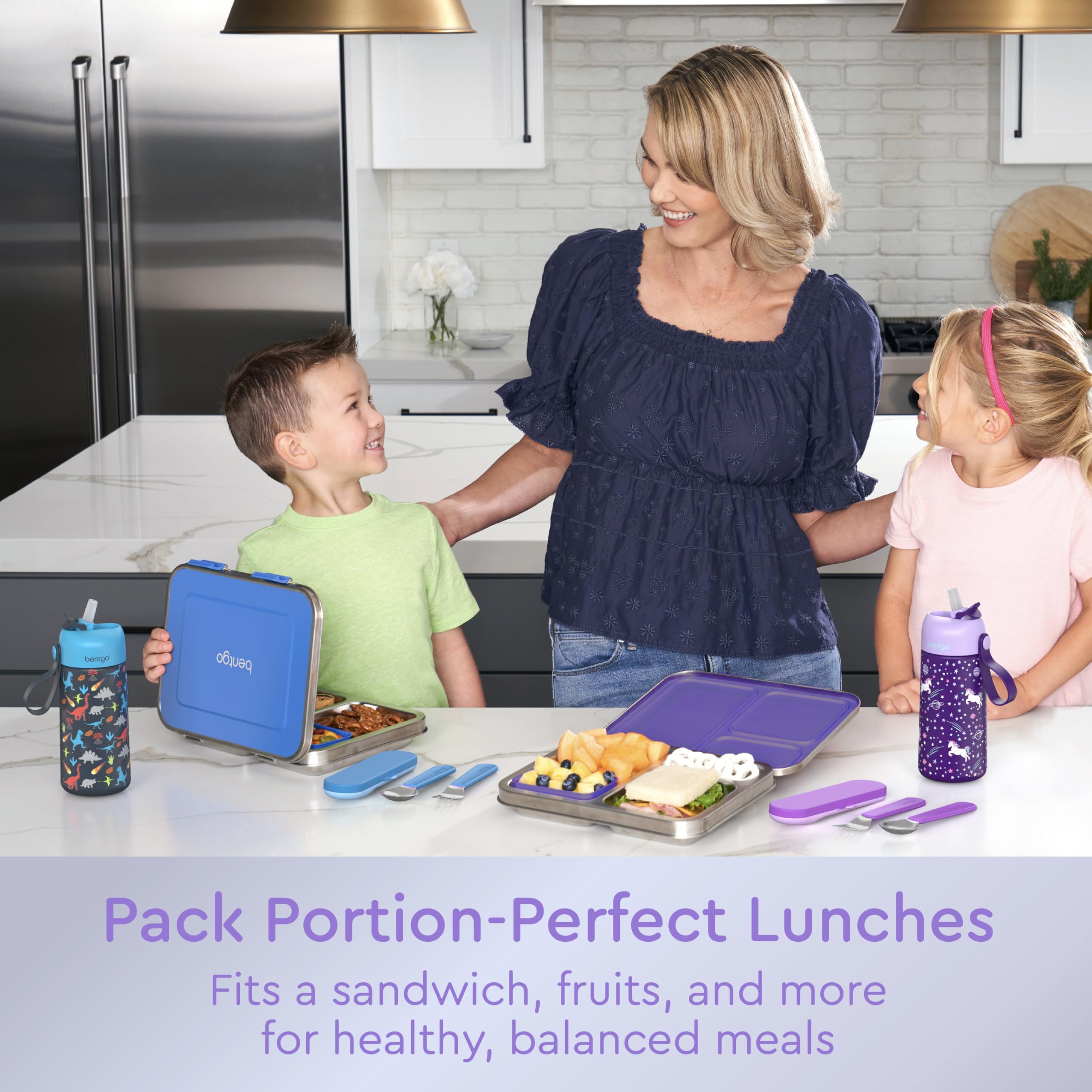 Bentgo Kids rounded edges enhance safety during lunch.