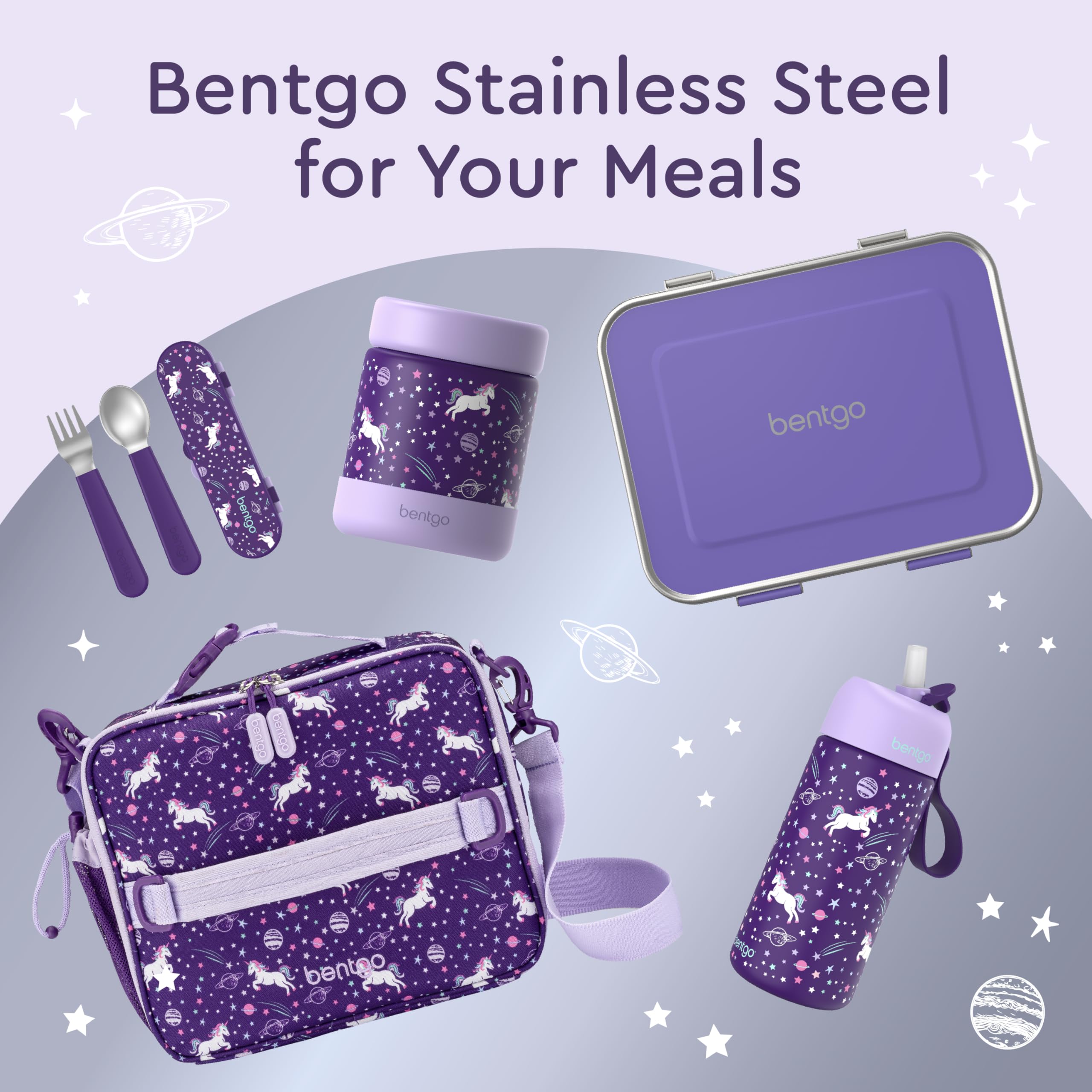 Bentgo Kids sturdy carry handle makes transport easy.