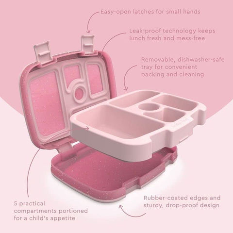 Bentgo Kids microwave-safe removable tray for quick reheats at home or school.