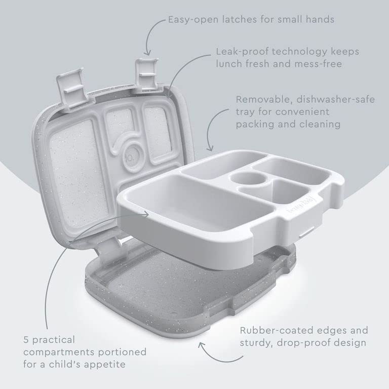 Bentgo Kids microwave-safe removable tray for quick reheating.