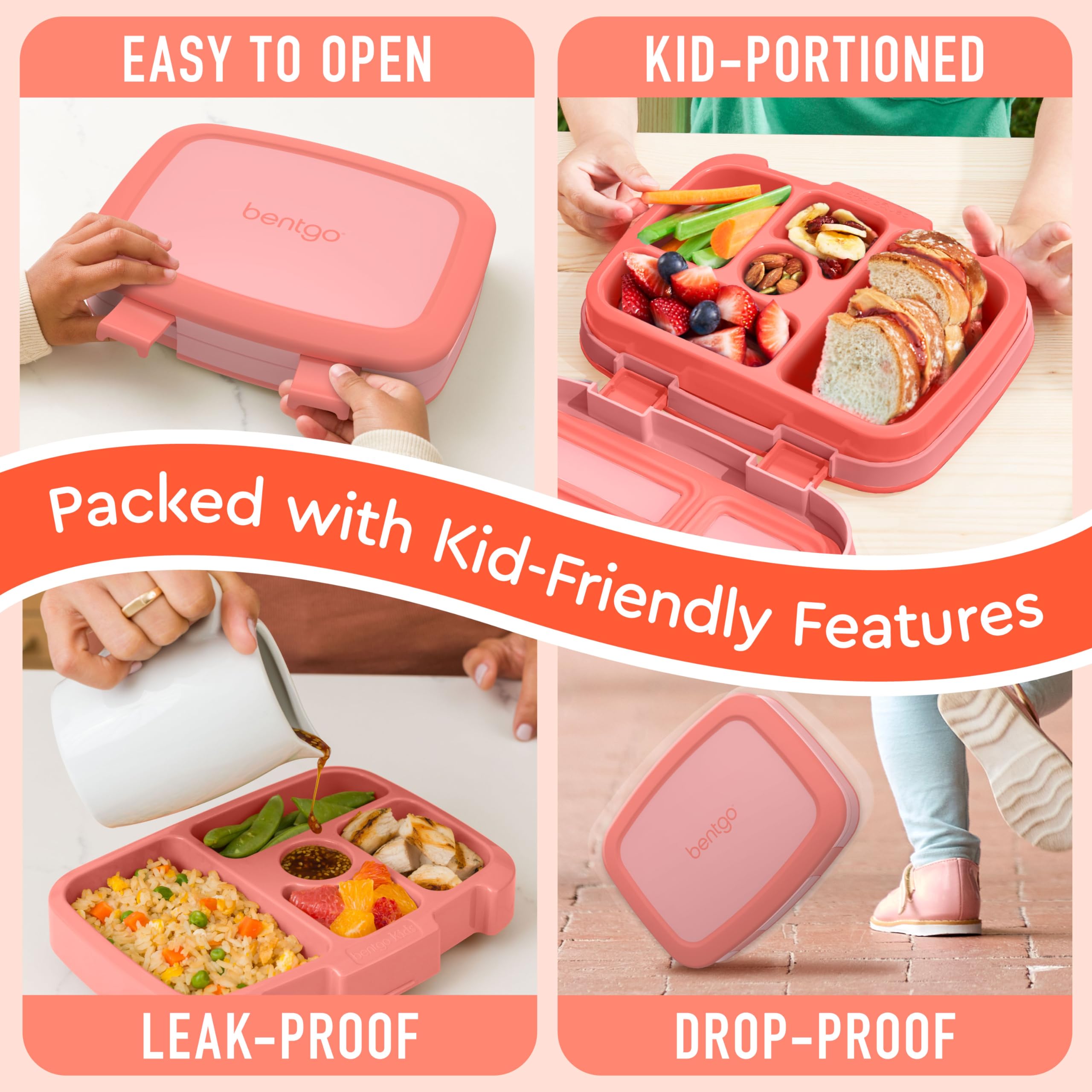 Bentgo Kids removable tray is microwave-safe for reheating quickly.