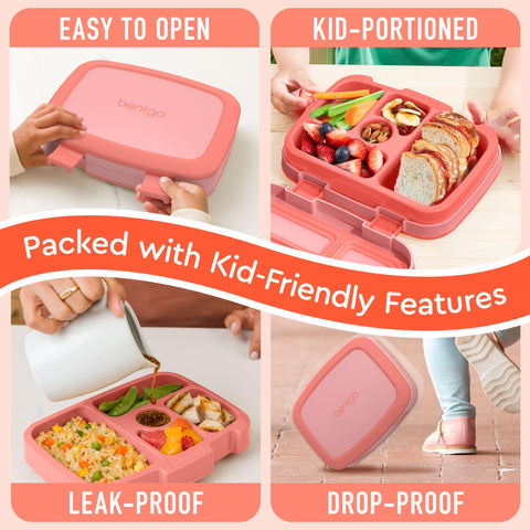 Bentgo Kids removable tray is microwave-safe for reheating quickly.