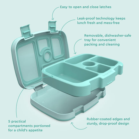 Bentgo Kids PFAS and BPA-free materials promote safe reusable lunches.