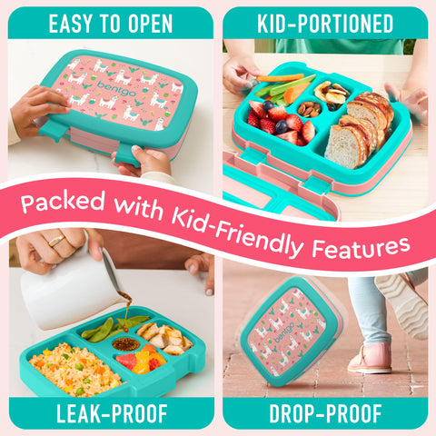 Bentgo Kids Prints dishwasher-safe lunch container for easy cleanup