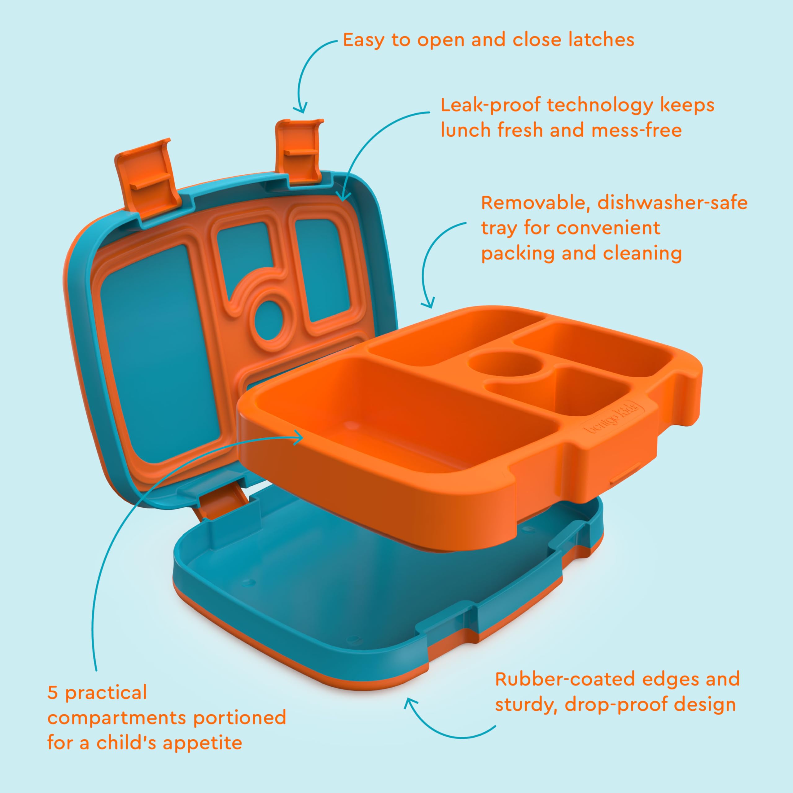 Bentgo Kids Prints dishwasher-safe outer shell for easy cleanup