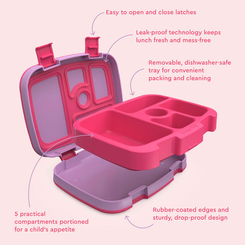 Bentgo Kids Prints dishwasher-safe exterior makes cleanup easy after meals.