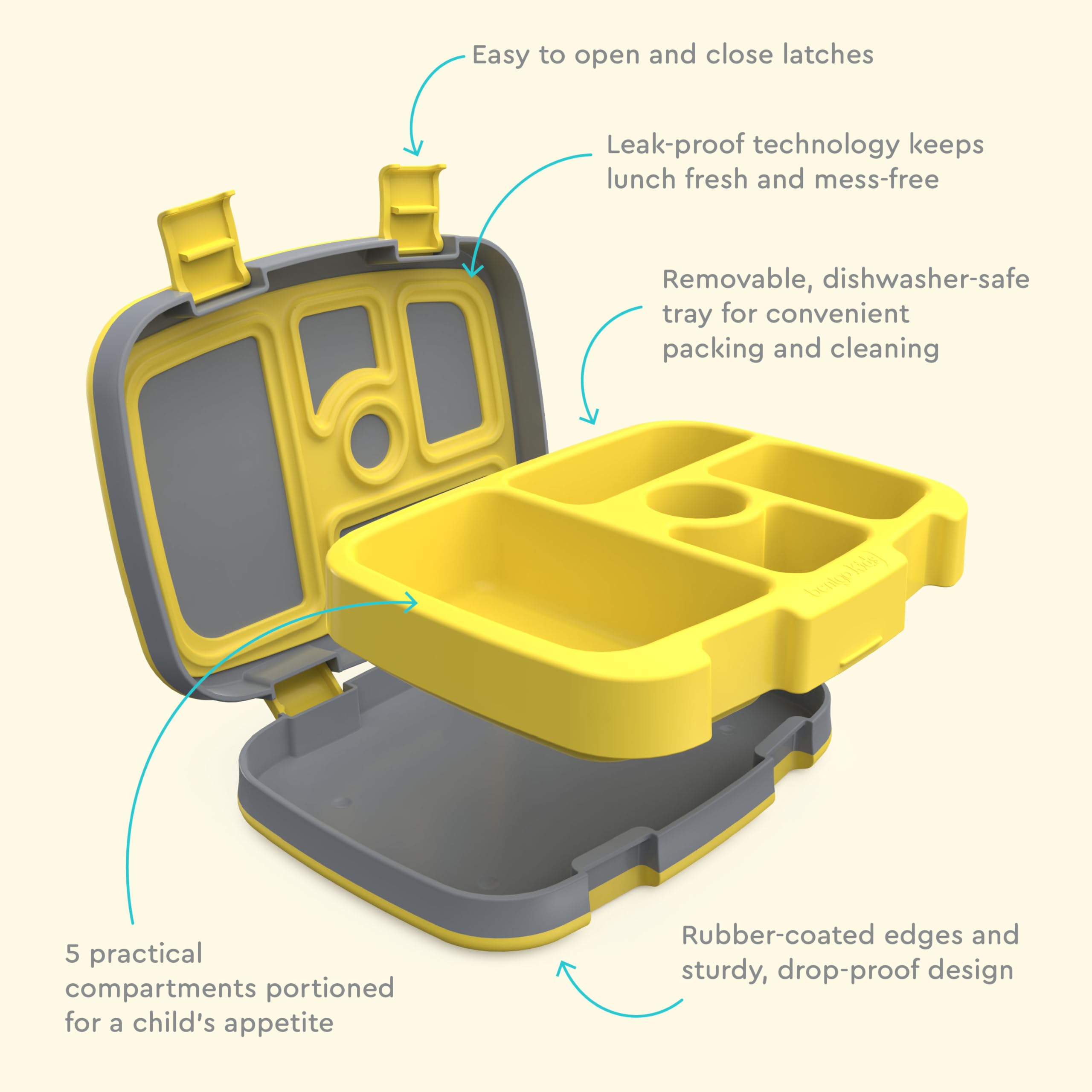 Bentgo Kids Prints dishwasher-safe components for easy cleaning