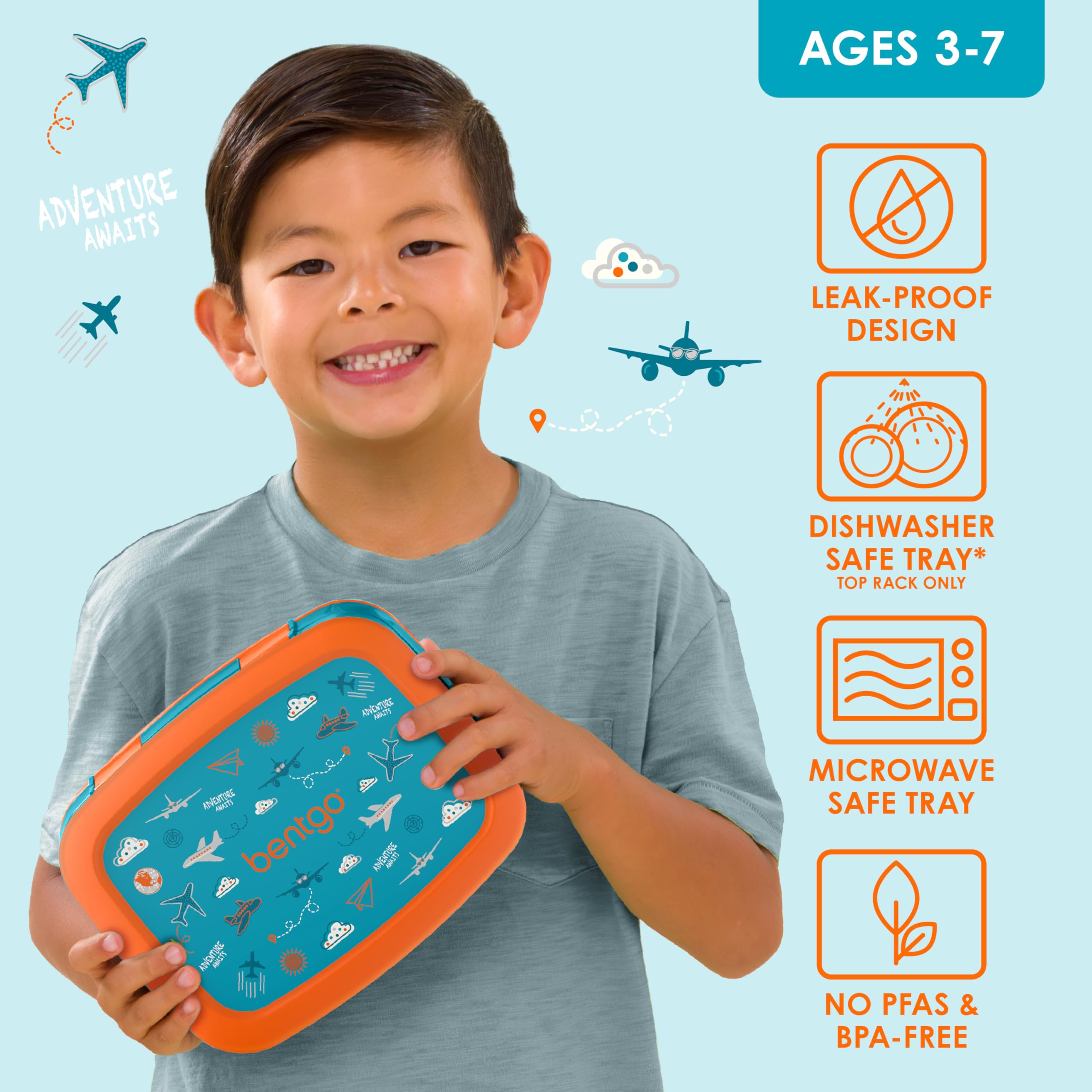 Bentgo Kids Prints durable drop-proof shell survives active kids