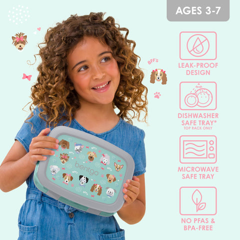 Drop-proof Bentgo Kids Prints withstands active school days and playtime.