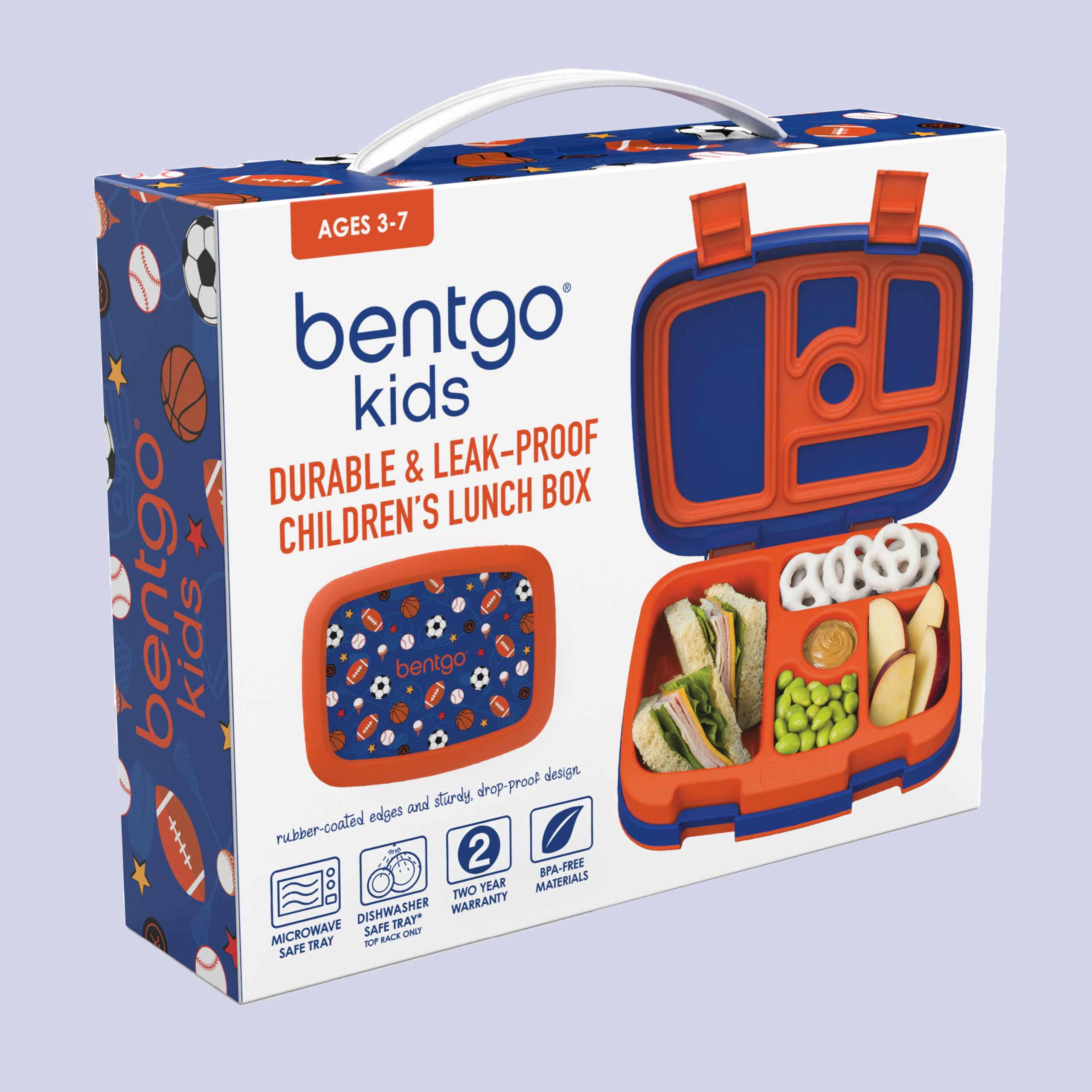 Bentgo Kids Prints easy-latch system keeps lids secure during transport.
