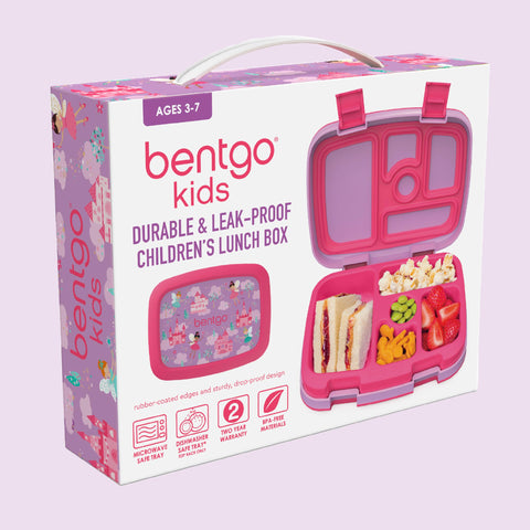 Bentgo Kids Prints fairy-themed design appeals to kids during lunchtime.