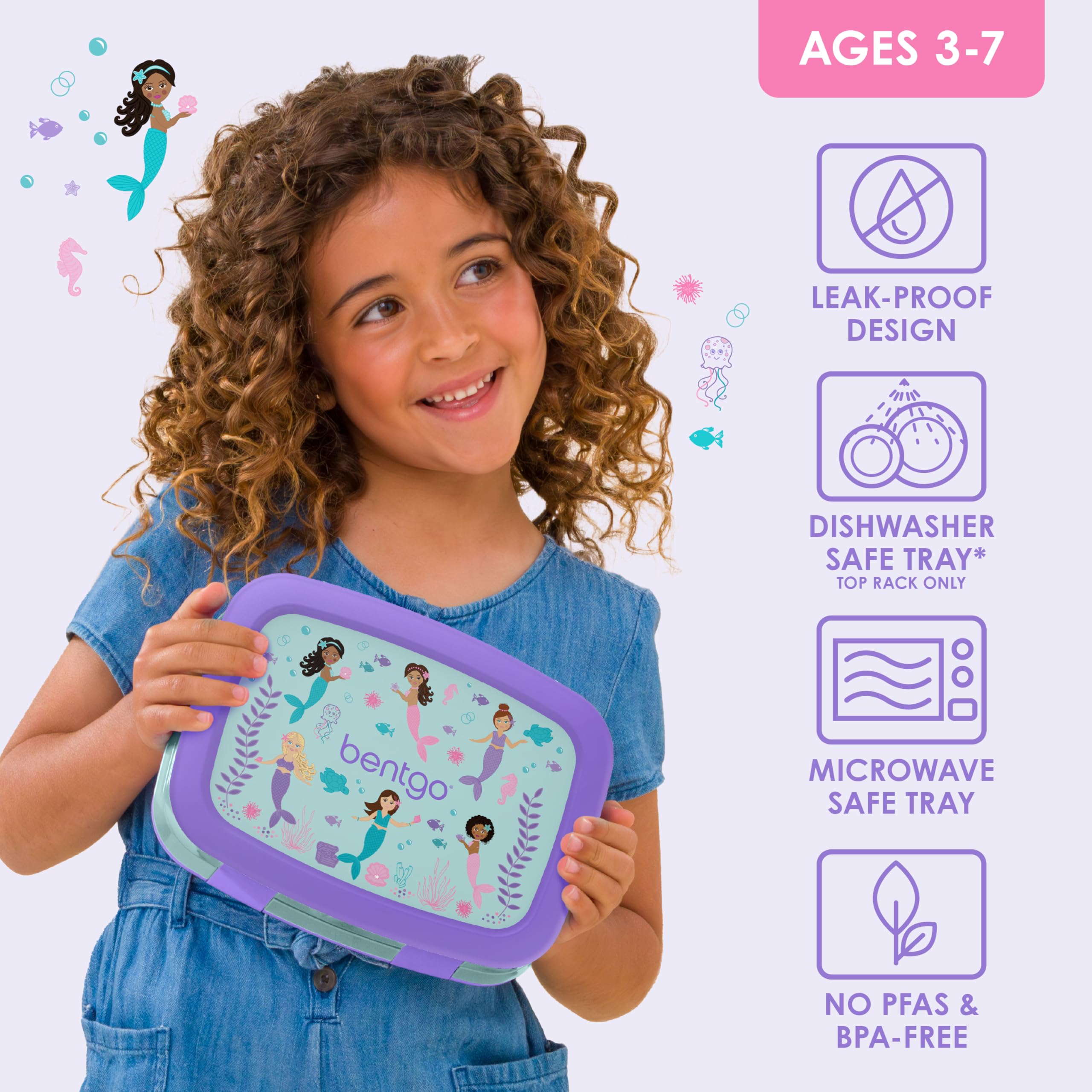 Bentgo Kids Prints five-compartment layout helps with portioning for balanced meals.