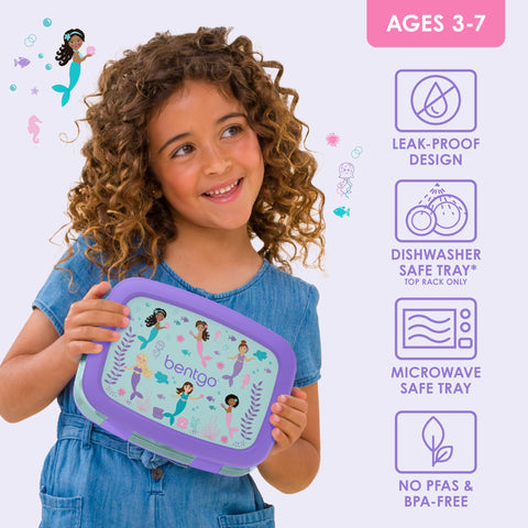 Bentgo Kids Prints five-compartment layout helps with portioning for balanced meals.