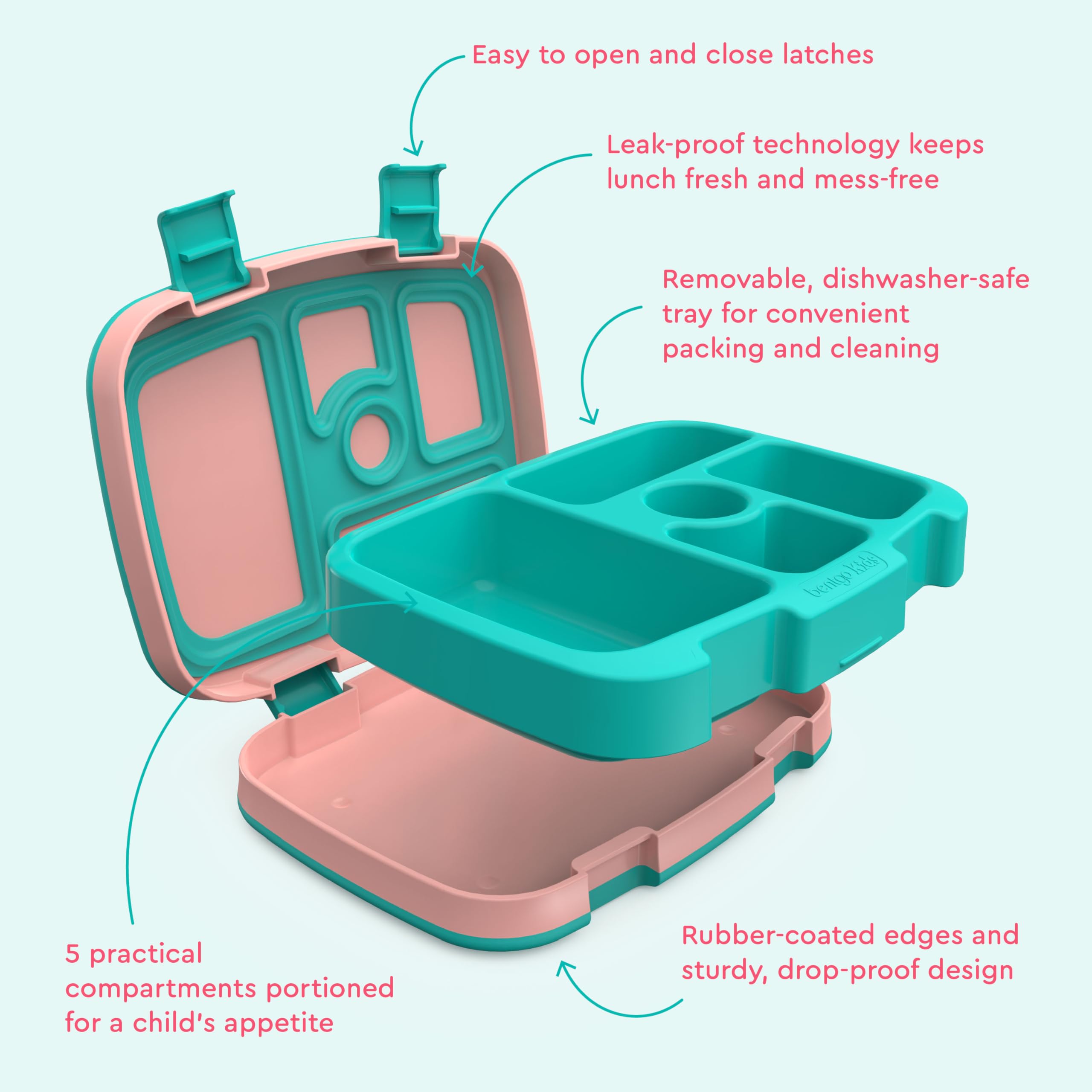 Bentgo Kids Prints ideal portion sizes for ages 3-7