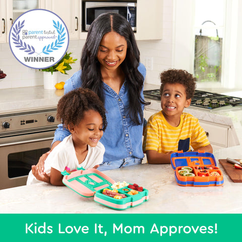Bentgo Kids Prints leak-proof lid keeps compartments separate and mess-free