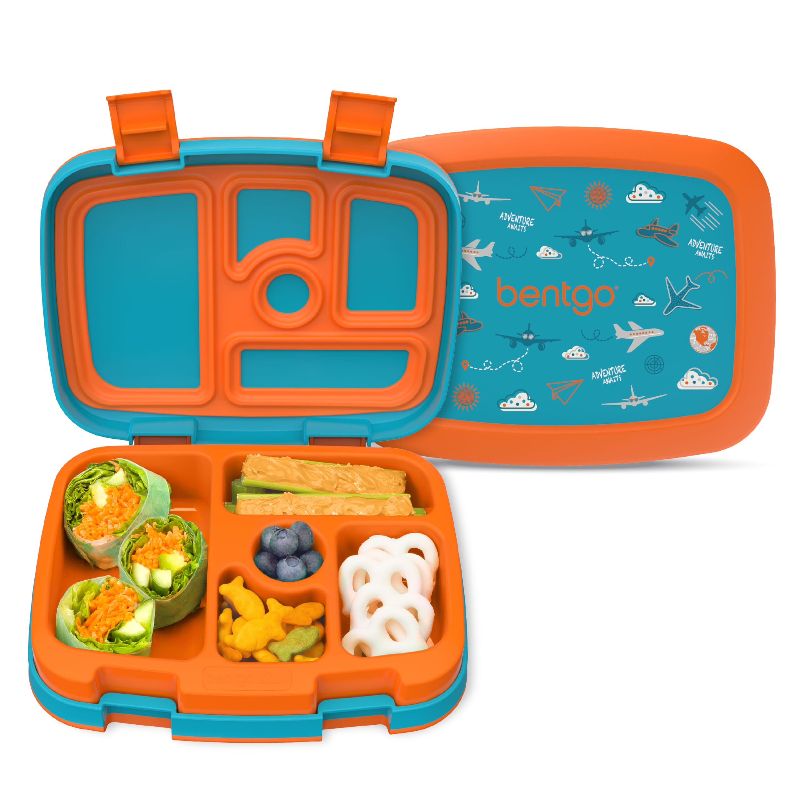 Bentgo Kids Prints leak-proof lunch box with five compartments for mess-free meals