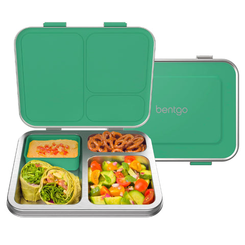 Bentgo Kids stainless steel lunch box with three compartments for balanced meals at school