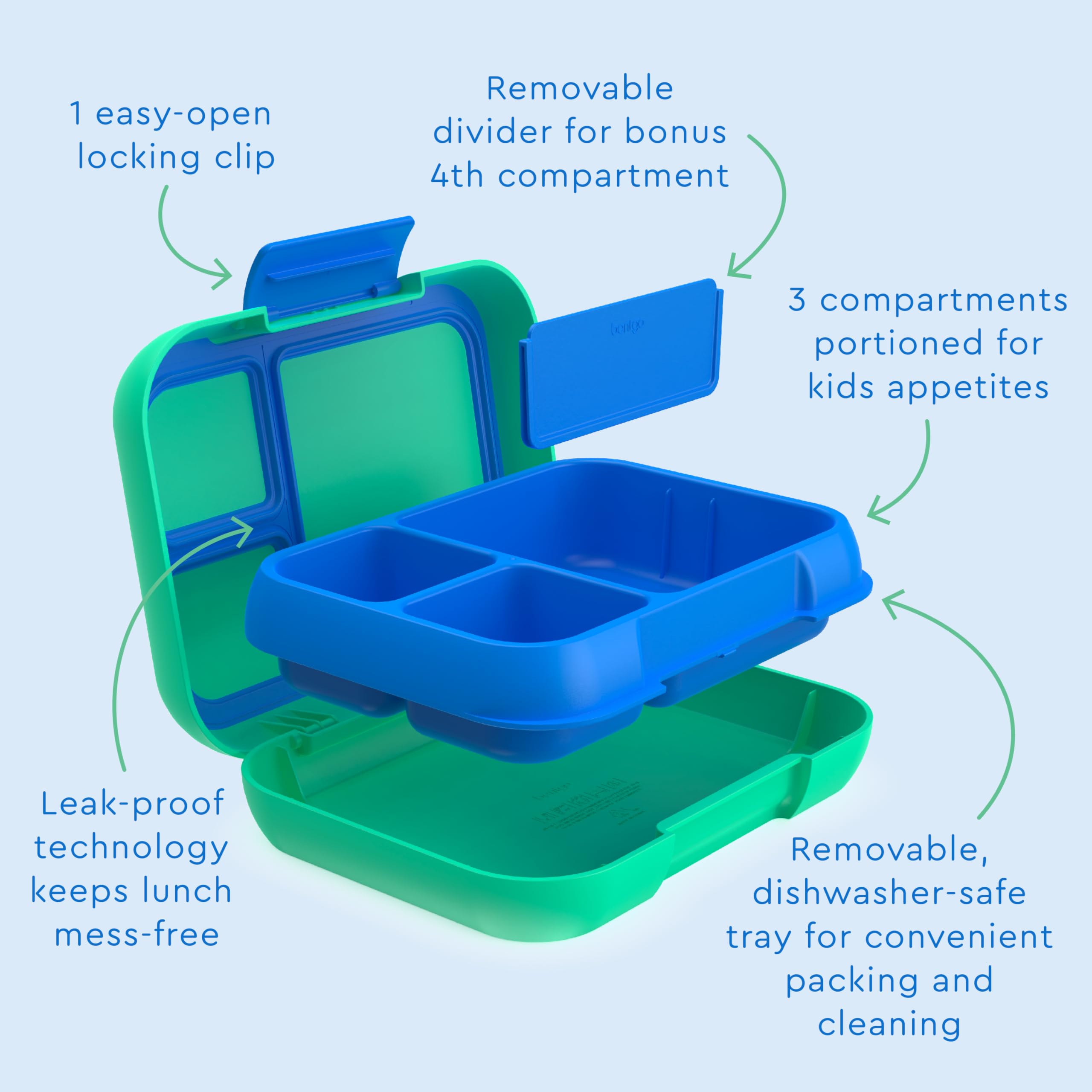 Bentgo Pop keeps foods separated in the bento-style compartments.
