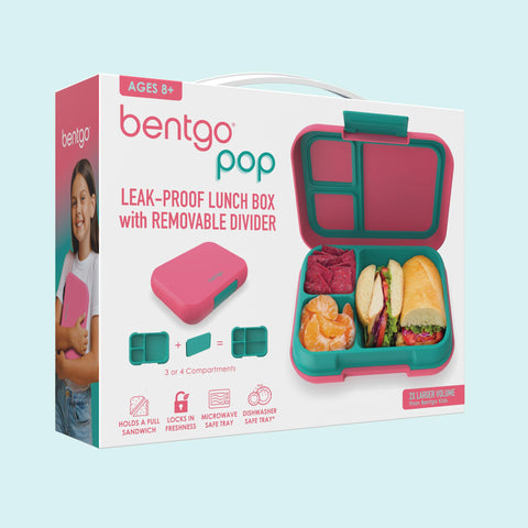 Bentgo Pop lunch box in a bag, ready for school or travel