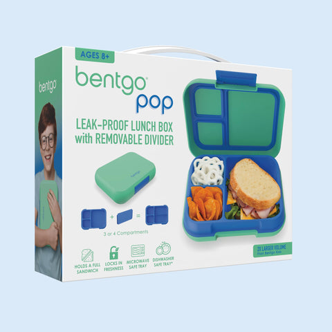 Bentgo Pop travel-friendly design fits lunch bags for school or activities.