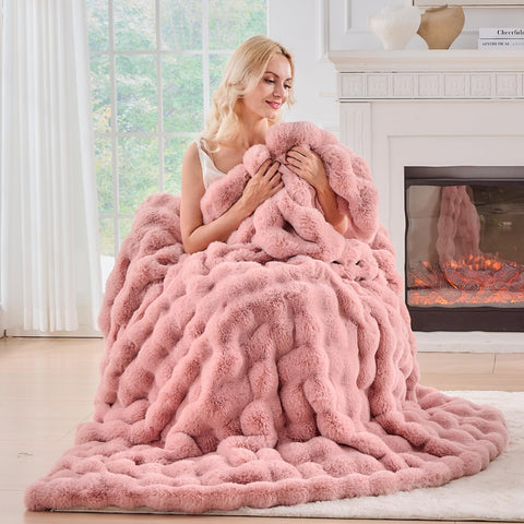 BENVWE bedroom setup showing cozy throw folded at foot of bed