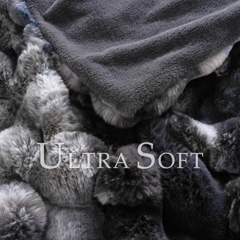 BENVWE tie-dye grey throw on bed enhances stylish home decor.