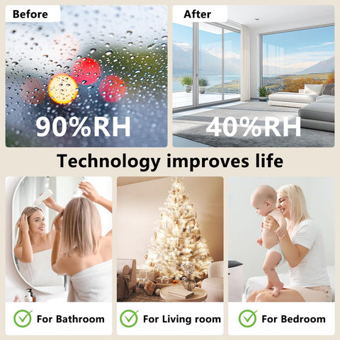 BeOkay dehumidifier ideal for bedrooms, bathrooms, and living rooms