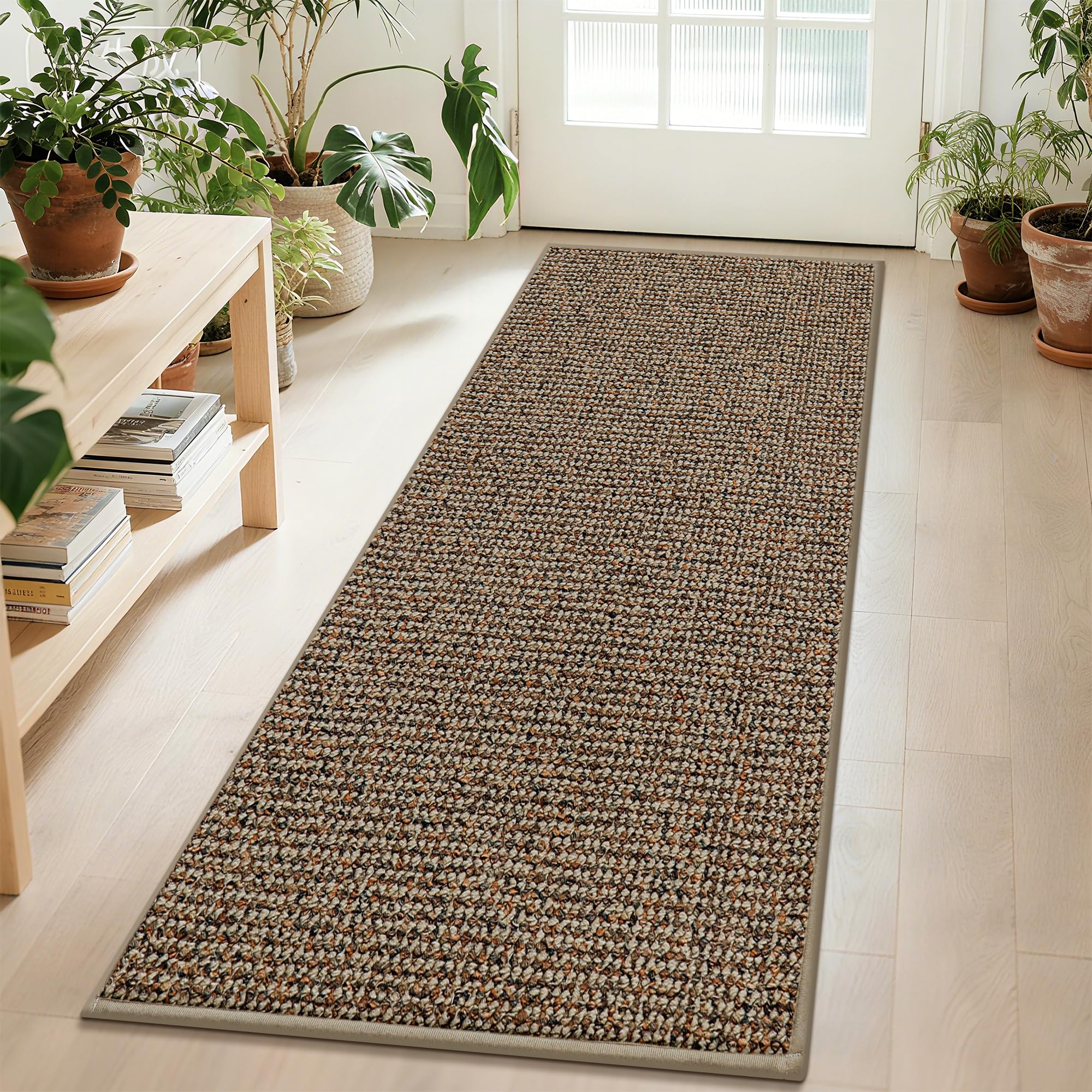 BEQHAUSE taupe hallway runner 2x6 shows low-profile design for entryways