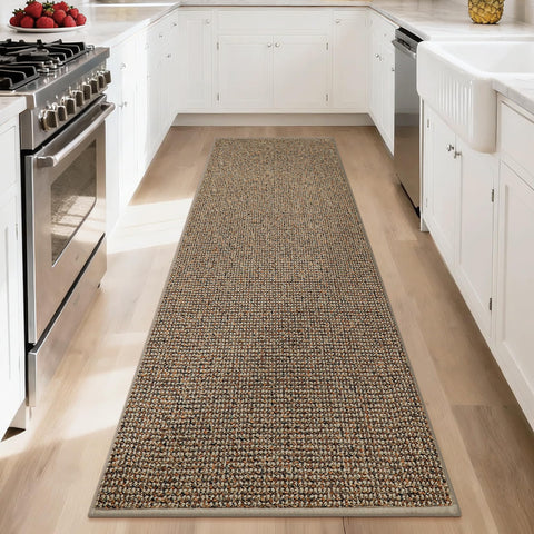 BEQHAUSE rug with 0.4 inch thickness fits under doors smoothly