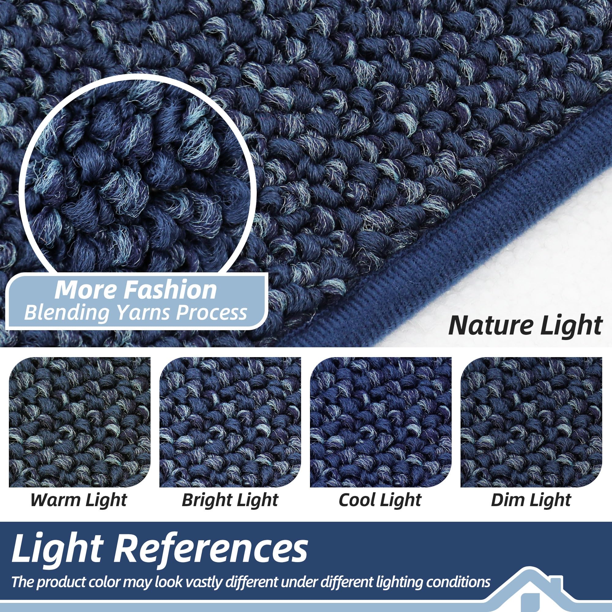 BEQHAUSE rug features durable yarns for long-lasting use.