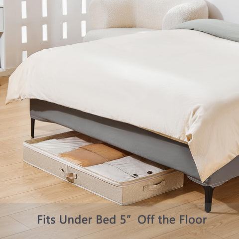 Berdeng under-bed storage box top view offers quick access to contents.